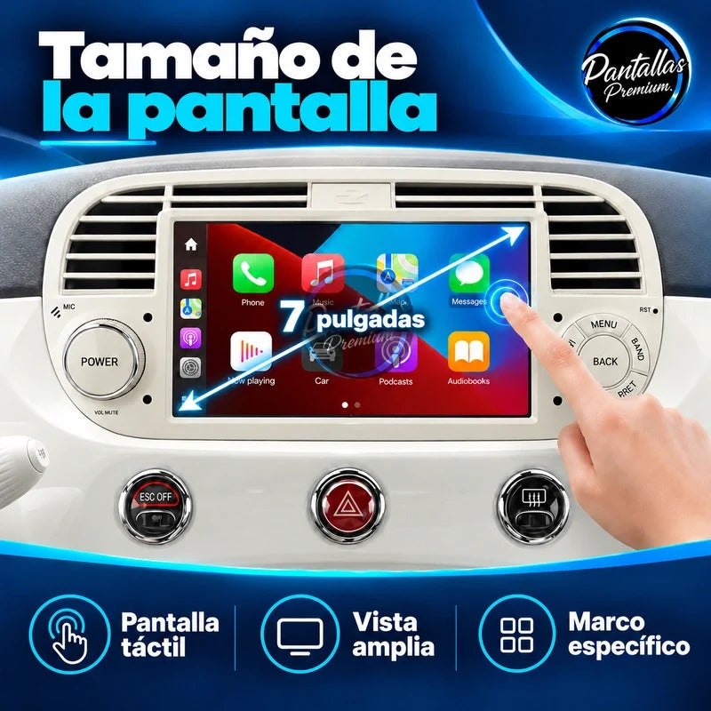 Fiat 500 — pantalla de 7 pulgadas