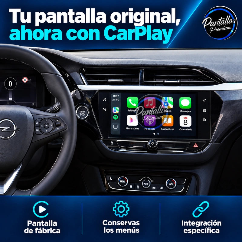 Interfaz Opel Corsa F — pantalla original