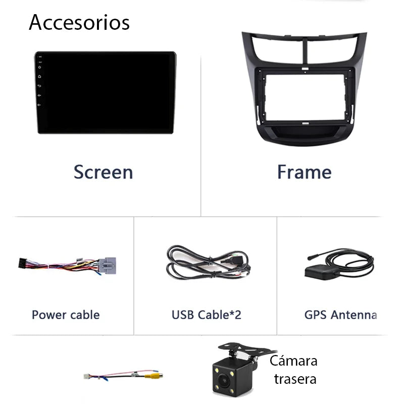 Radio Pantalla Carplay para Chevrolet Sail 2015-2019