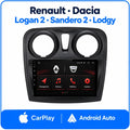 Renault Logan 2 Sandero 2 Lodgy - radio pantalla CarPlay y Android Auto