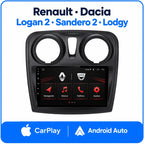 Renault Logan 2 Sandero 2 Lodgy - radio pantalla CarPlay y Android Auto