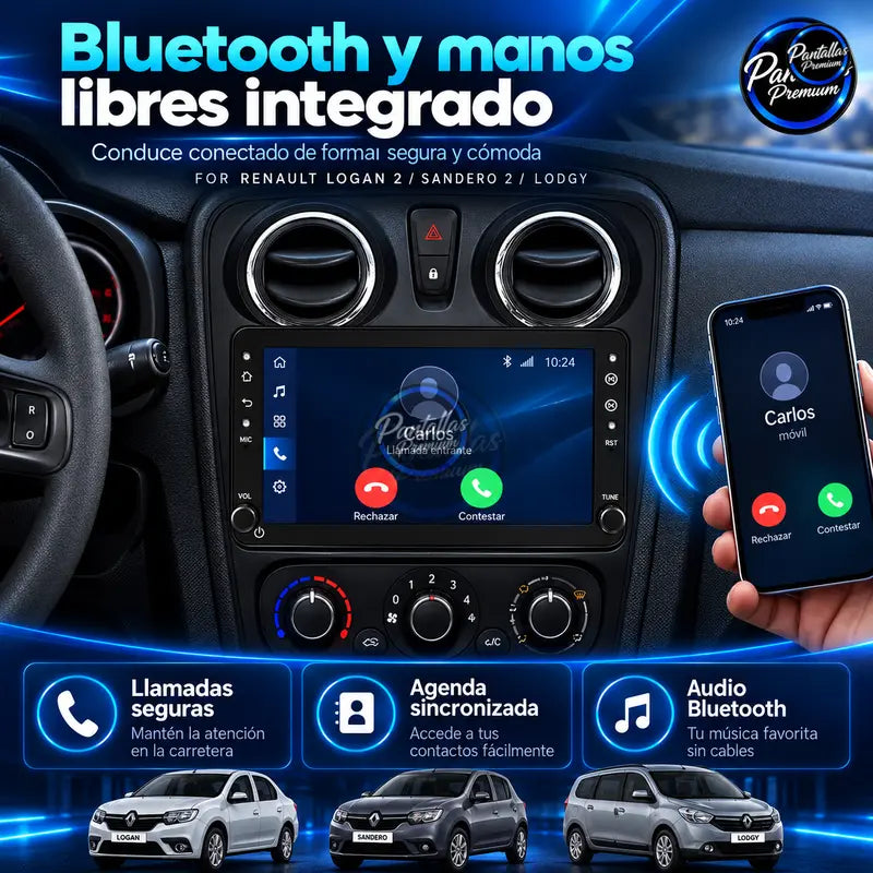 Renault Logan 2 Sandero 2 Lodgy - Bluetooth y manos libres