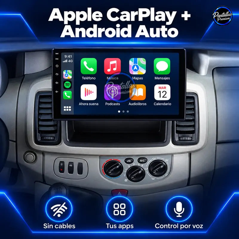 Apple CarPlay y Android Auto para Renault Trafic 2 Opel Vivaro A Nissan Primastar 2001-2014