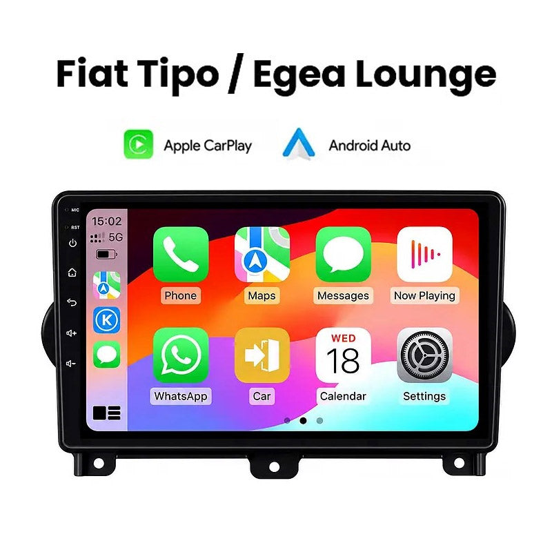 Radio pantalla CarPlay y Android Auto para Fiat Tipo Egea Lounge 2016-2020