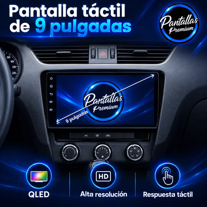 Pantalla táctil QLED de 9 pulgadas Skoda Octavia 3