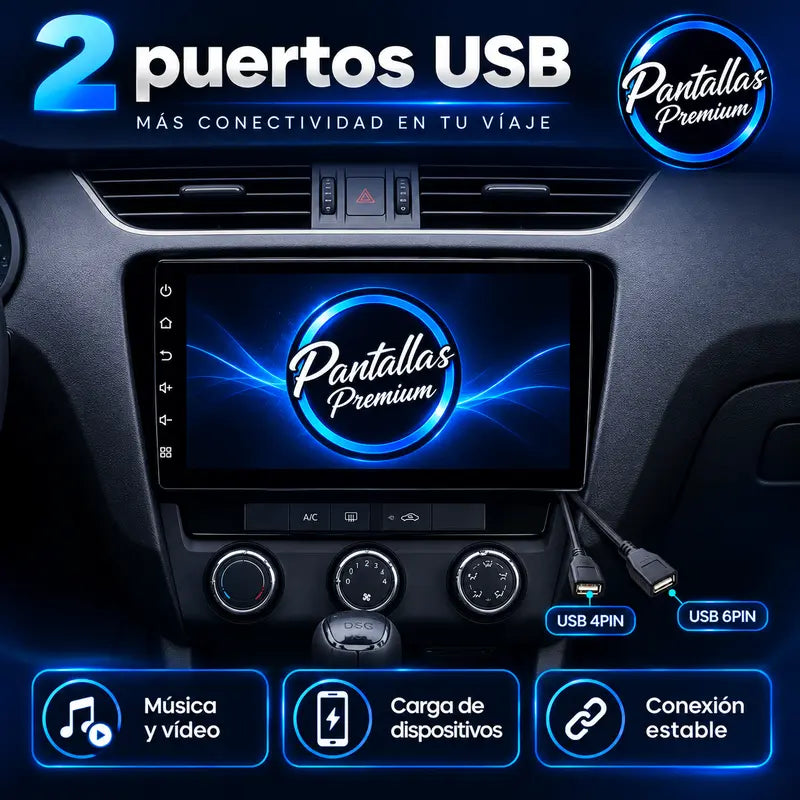 Dos puertos USB Skoda Octavia 3