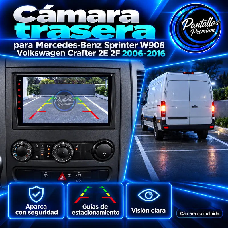 Cámara trasera compatible Sprinter W906 Crafter 2E 2F