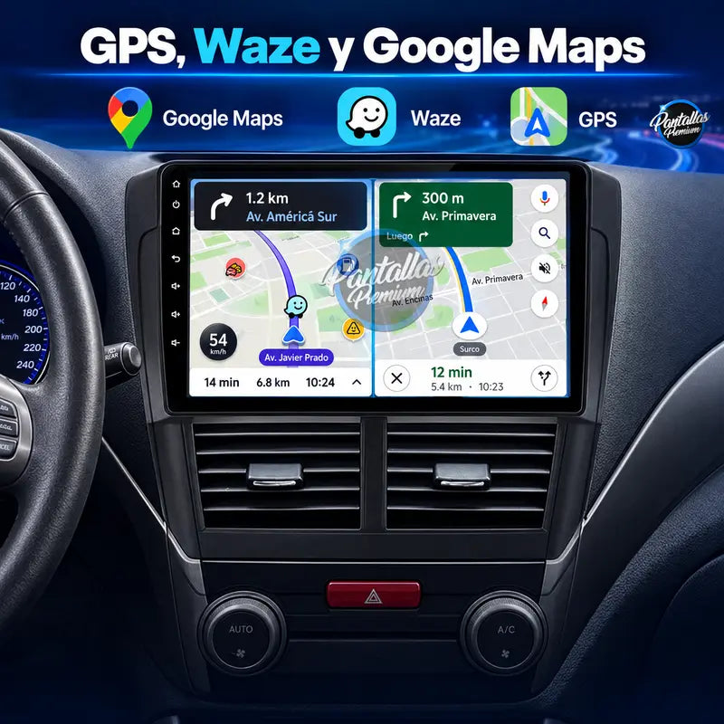 Subaru Forester SH Impreza Mk3 - GPS Waze y Google Maps