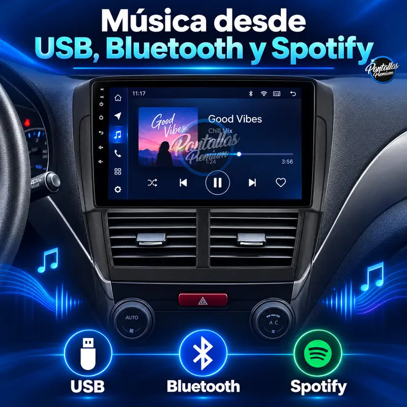 Subaru Forester SH Impreza Mk3 - música USB Bluetooth y Spotify