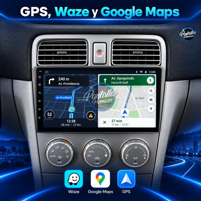 Subaru Forester Mk2 SG - GPS Waze y Google Maps