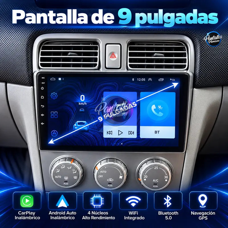Subaru Forester Mk2 SG - pantalla de 9 pulgadas
