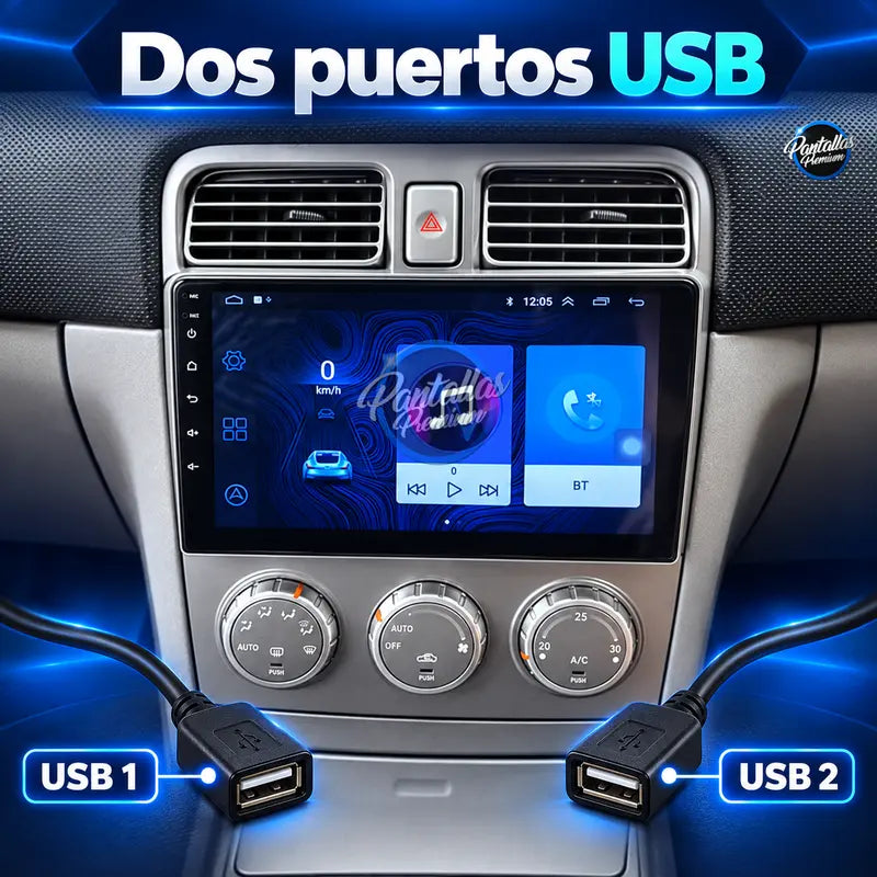 Subaru Forester Mk2 SG - dos puertos USB