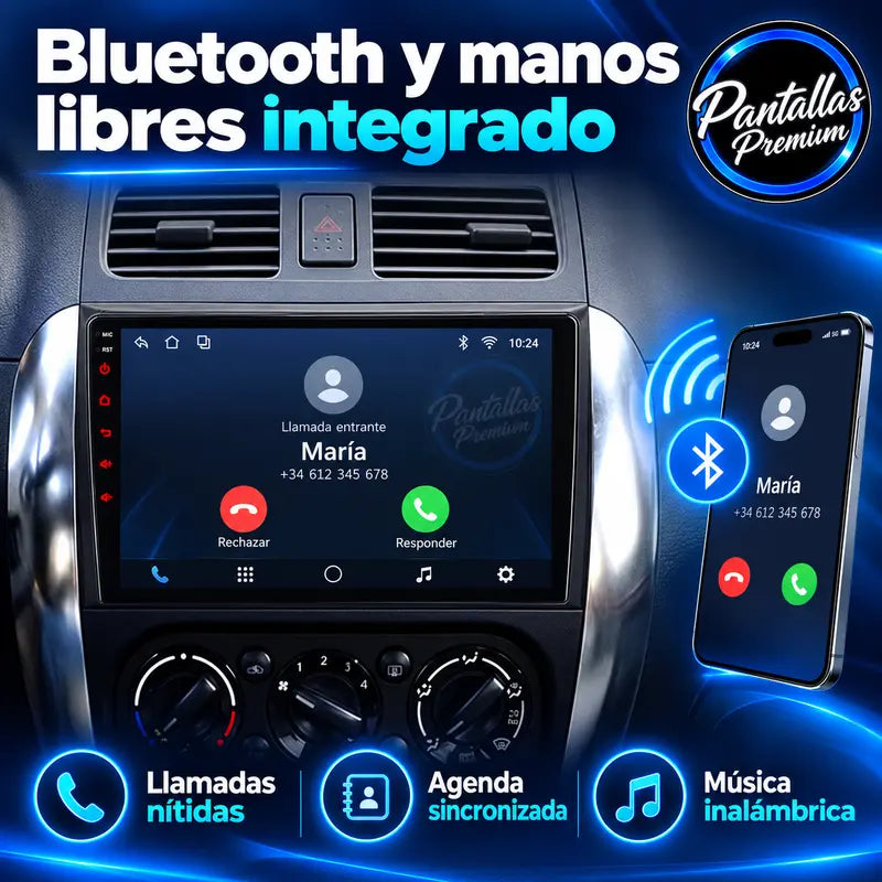 Bluetooth manos libres Suzuki SX4 Fiat Sedici Mk1 189 2006-2014