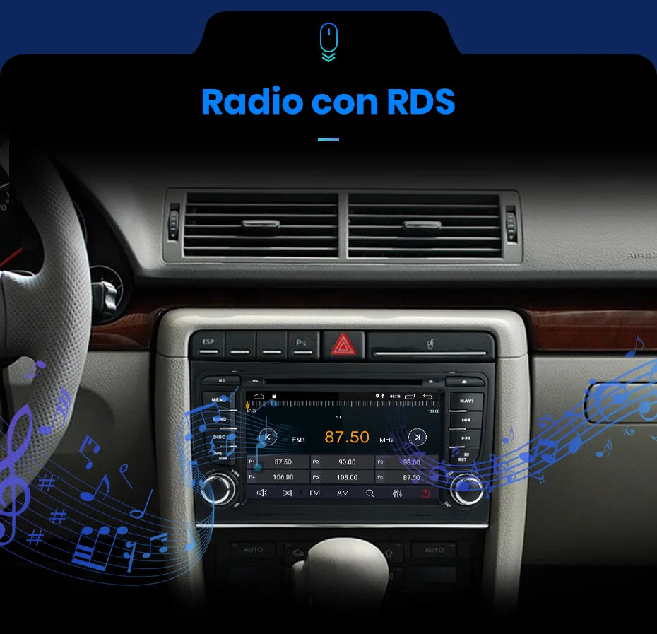Radio Pantalla Carplay para Audi A4 B6 B7 S4 RS4
