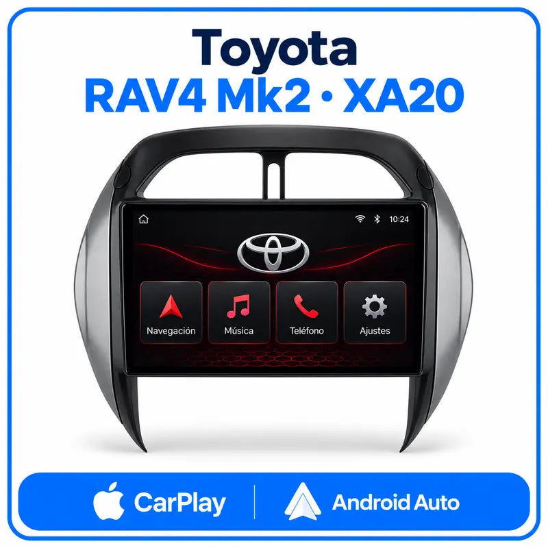 Toyota RAV4 Mk2 XA20 - radio pantalla CarPlay y Android Auto
