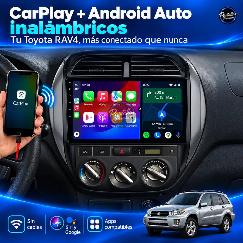 Toyota RAV4 Mk2 XA20 - CarPlay y Android Auto inalámbricos