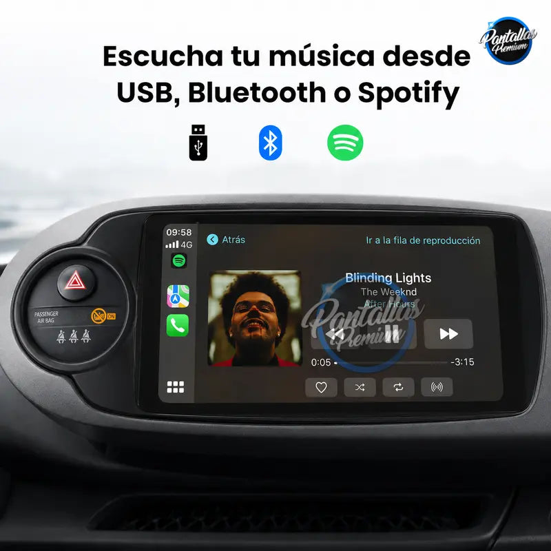 Toyota Yaris música mediante USB Bluetooth y Spotify