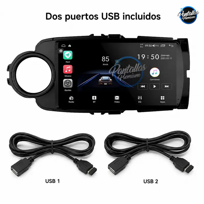 Toyota Yaris dos puertos USB