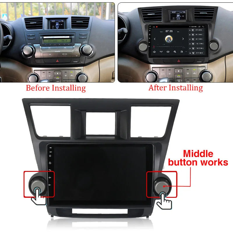 Radio Pantalla Carplay para Toyota Highlander 2007-2013