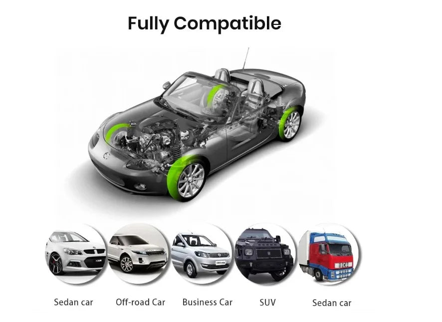 Car Tire Pressure Monitoring System, Android navigation TPMS device with 4 sensors, USB, wireless transmission.