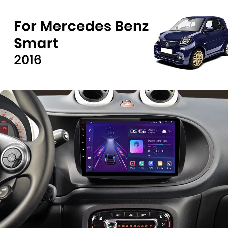 Radio Pantalla Carplay para Mercedes-Benz Smart Fortwo 2014-2022 - foto 2