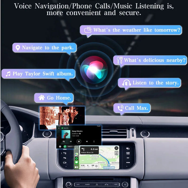 Interfaz CarPlay y Android Auto para Toyota Camry C-HR Yaris RAV4 Corolla
