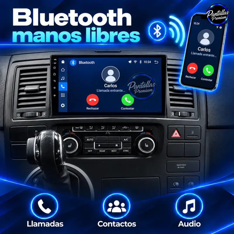 Bluetooth manos libres Volkswagen Multivan T5 Transporter Caravelle Typ 7H 2003-2015