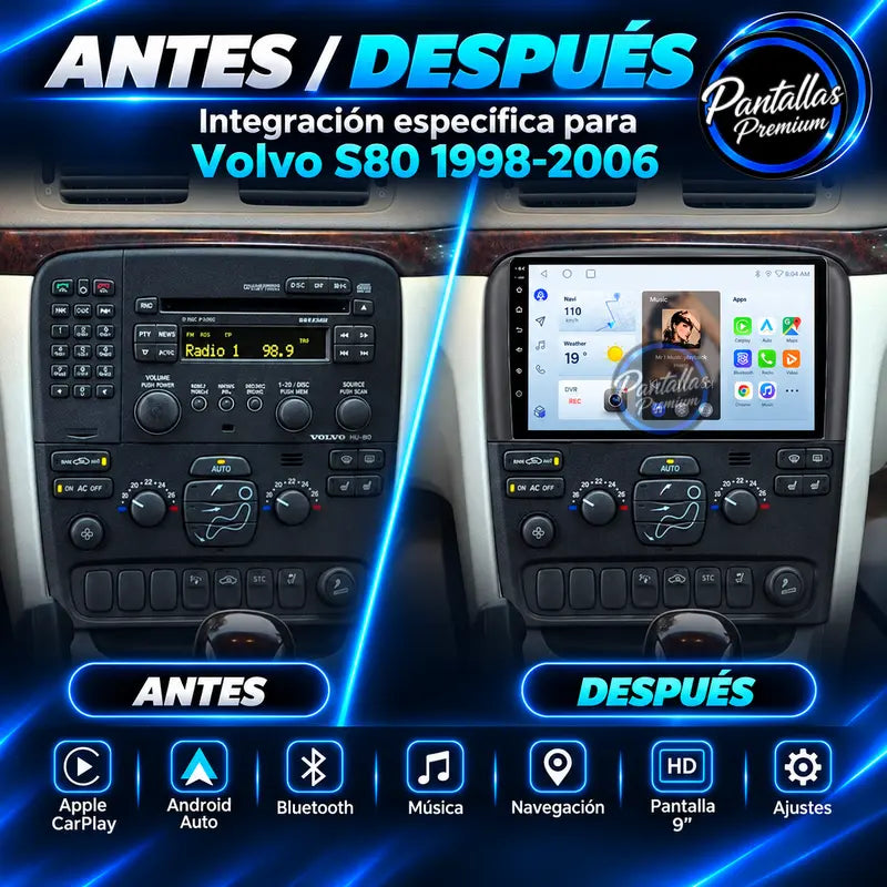 Antes y después Volvo S80 Mk1 P2 1998-2006