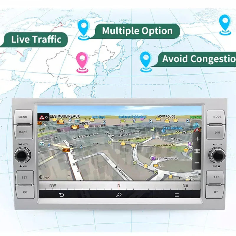 Radio Pantalla Carplay para Ford Mondeo Focus S-Max C-Max - foto 3