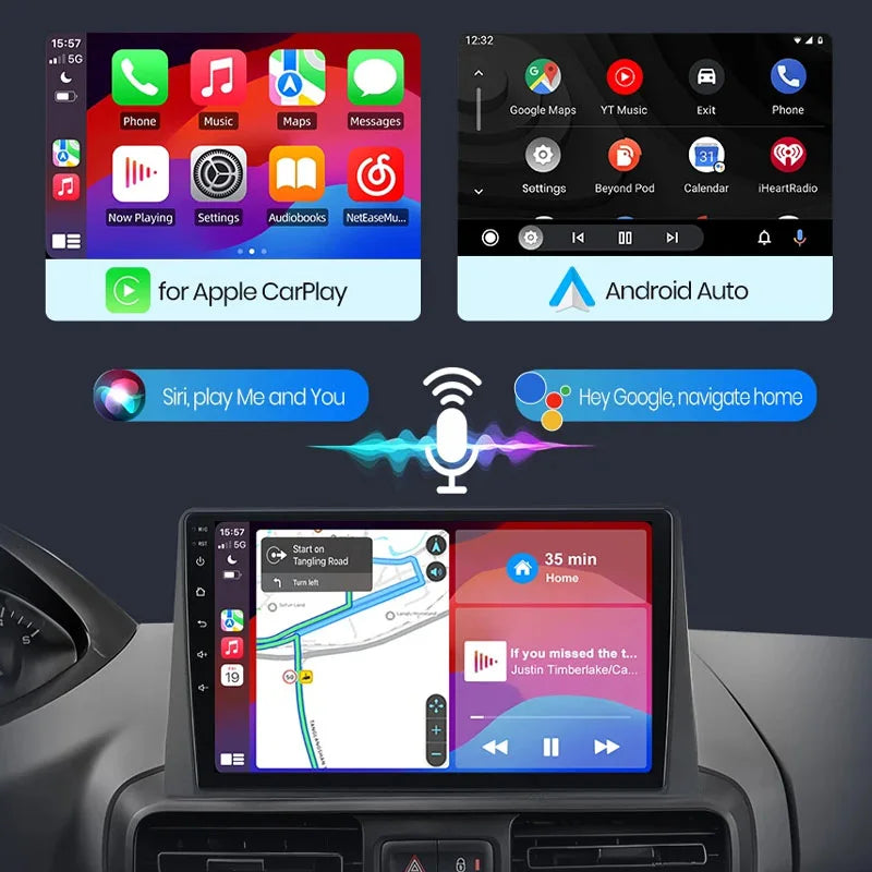 Radio Pantalla Carplay para Citroen Berlingo Peugeot Partner Rifter 2020 - foto 3
