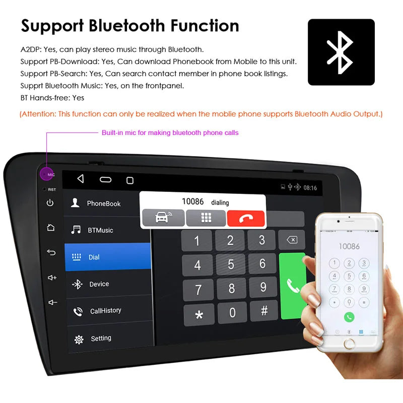 Radio Pantalla Carplay para Citroen Jumpy 3 Spacetourer 2016-2021